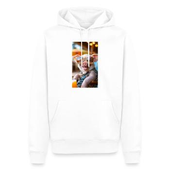 Tropical Piggy Vibes - Männer Premium Bio Hoodie - Weiß - Vorne - Nico (187cm)