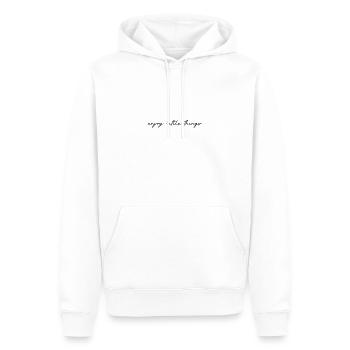 Profitez des petites choses - Sweat à capuche Premium bio Homme - blanc - Devant - Nico (187cm)