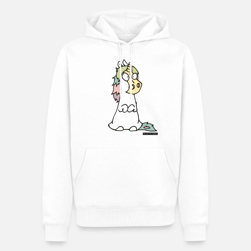 Pferd # 1 - Männer Premium Bio Hoodie - Weiß