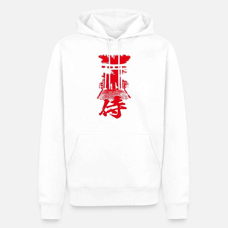 samurai 2 - Sweat à capuche Premium bio Homme - blanc