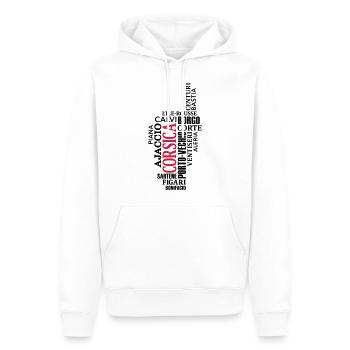 Corsica Corse villes - Sweat à capuche Premium bio Homme - blanc - Devant - Nico (187cm)