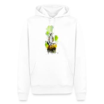 Lémurien - Sweat à capuche Premium bio Homme - blanc - Devant - Nico (187cm)