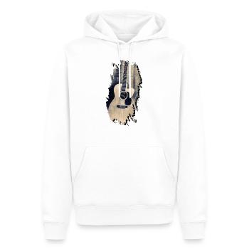 Guitare acoustique guitare acoustique Acoustic Guitar - Sweat à capuche Premium bio Homme - blanc - Devant - Nico (187cm)
