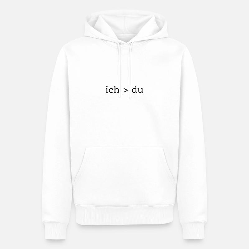 Ich vs du - Männer Premium Bio Hoodie - Weiß