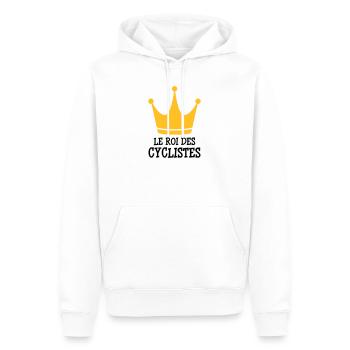 Cyclisme / Cycliste / Vélo / VTT / BMX - Sweat à capuche Premium bio Homme - blanc - Devant - Nico (187cm)