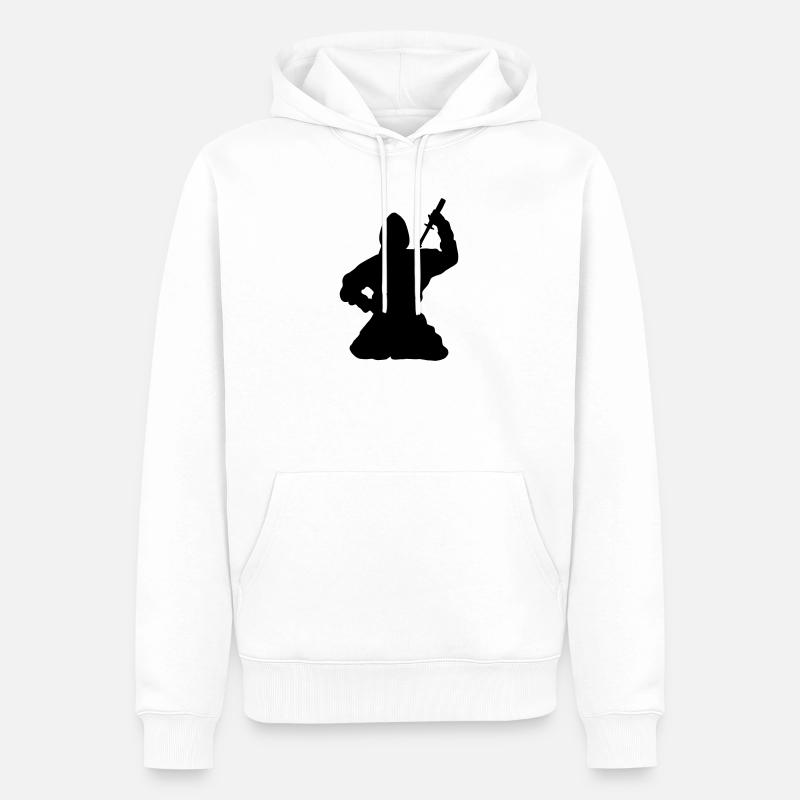 Ninja japanischer Spion oder Attentäter - Männer Premium Bio Hoodie - Weiß