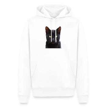 Cat black cat cats cat cats - Men’s Premium Organic Hoodie - white - Front - Nico (187cm)