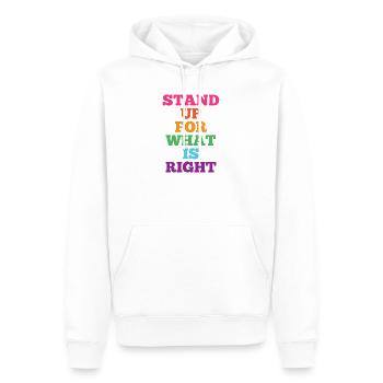 Pride Month LGBTQ - Stand Up For What is Right - Men’s Premium Organic Hoodie - white - Front - Nico (187cm)