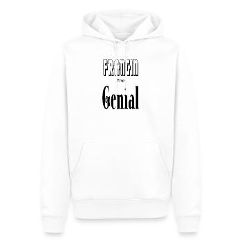Frangin Trop Génial Frère - Sweat à capuche Premium bio Homme - blanc - Devant - Nico (187cm)