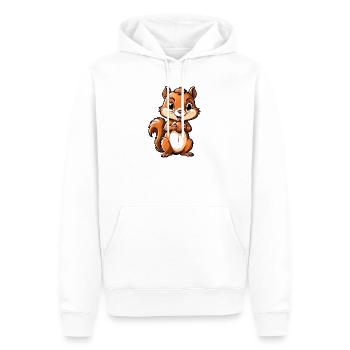 Mignon Dessin Animé Écureuil Tenant Gland - Sweat à capuche Premium bio Homme - blanc - Devant - Nico (187cm)