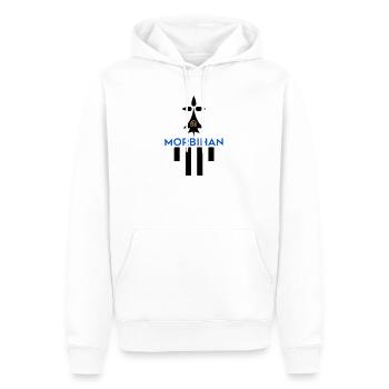 Logo des Morbihan 56 - Männer Premium Bio Hoodie - Weiß - Vorne - Nico (187cm)