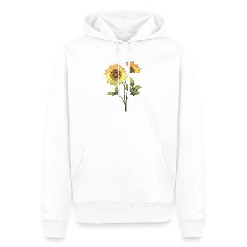 Fleur - Sweat à capuche Premium bio Homme - blanc - Devant - Nico (187cm)