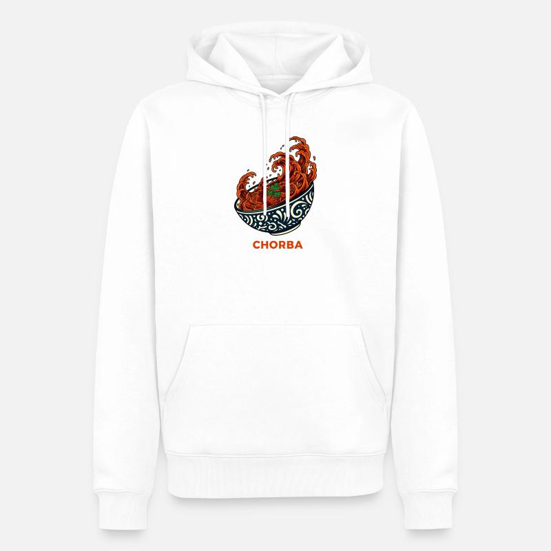 Bol de soupe Chorba dynamique - Sweat à capuche Premium bio Homme - blanc