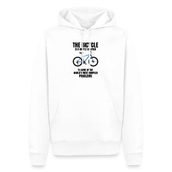 Cycliste cycliste Instructeur de cyclisme amateur de vélo - Sweat à capuche Premium bio Homme - blanc - Devant - Nico (187cm)