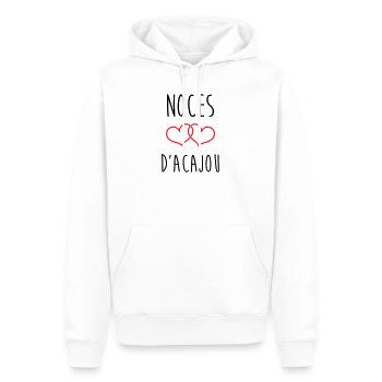 Mahogany Wedding 27 Years - Men’s Premium Organic Hoodie - white - Front - Nico (187cm)