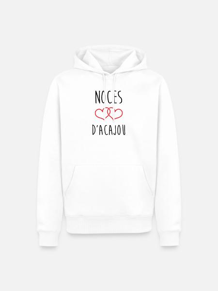 Mahogany Wedding 27 Years - Men’s Premium Organic Hoodie - white