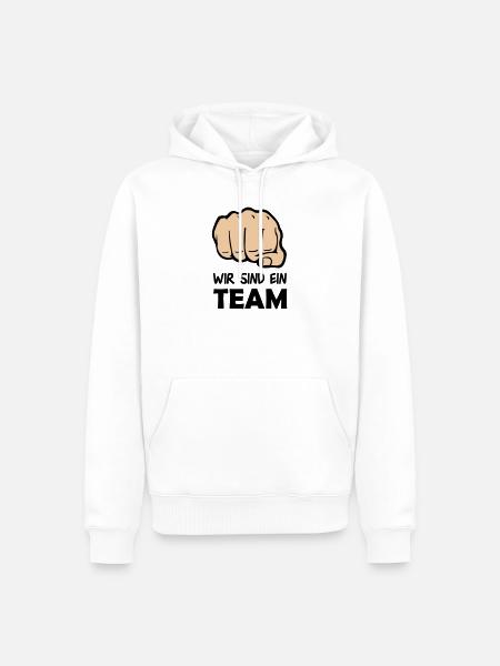 faust_team_002 - Männer Premium Bio Hoodie - Weiß