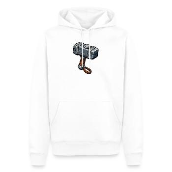 Mjolnir Runehammer Graphics - Men’s Premium Organic Hoodie - white - Front - Nico (187cm)