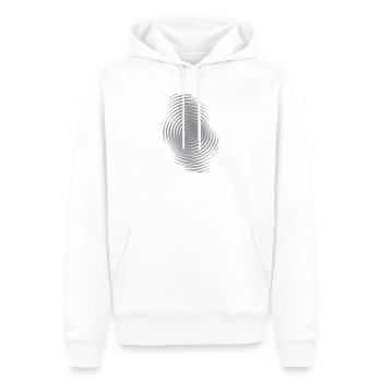 Gray Circle Spiral Zen Pattern - Men’s Premium Organic Hoodie - white - Front - Nico (187cm)
