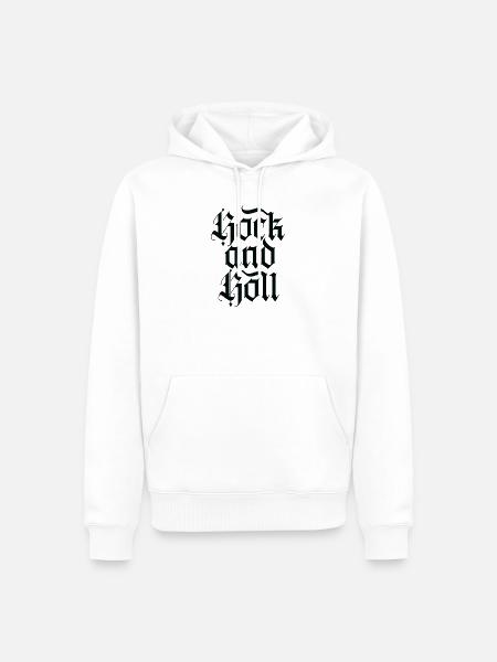 Gothic Rock and Roll - Männer Premium Bio Hoodie - Weiß