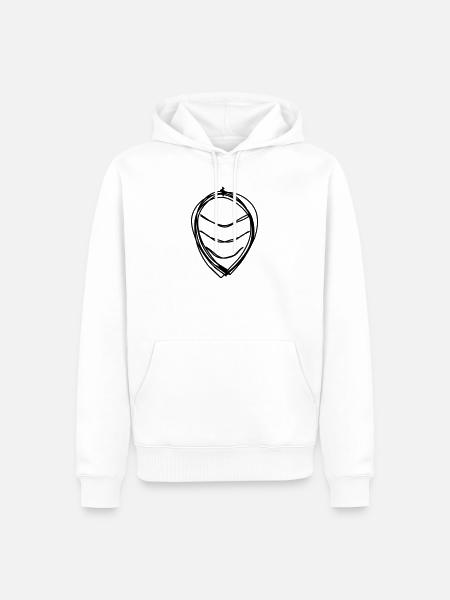 Hopfendolde handgezeichnet - Männer Premium Bio Hoodie - Weiß