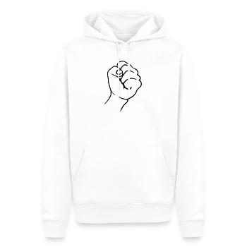 Faust - Männer Premium Bio Hoodie - Weiß - Vorne - Nico (187cm)