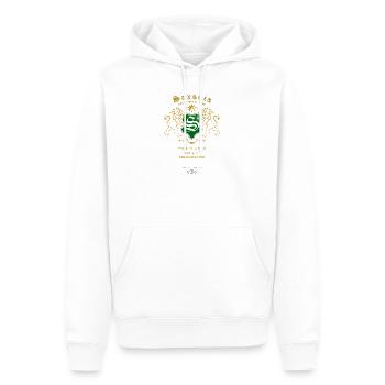 Saxonia Wappen Löwen-Emblem - Männer Premium Bio Hoodie - Weiß - Vorne - Nico (187cm)
