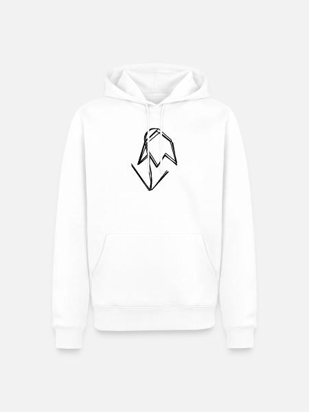 Schneeglöckchen handgezeichnet - Männer Premium Bio Hoodie - Weiß