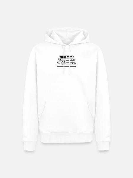 Beatpad Grafik Drum Pad Muster - Männer Premium Bio Hoodie - Weiß