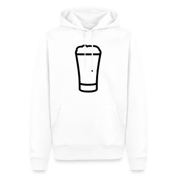 Bière - Sweat à capuche Premium bio Homme - blanc - Devant - Nico (187cm)