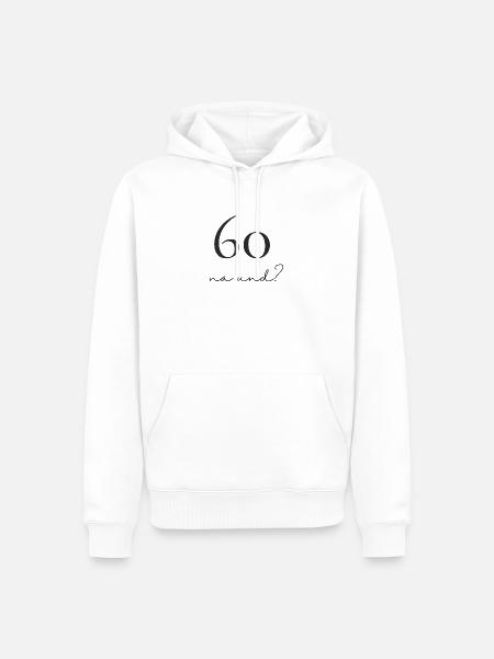 60. Geburtstag - Männer Premium Bio Hoodie - Weiß