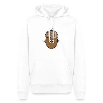 Eichel - Männer Premium Bio Hoodie - Weiß - Vorne - Nico (187cm)