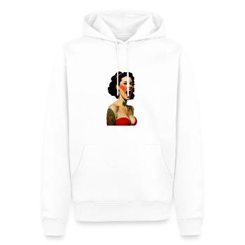 Der Schrei #4 - Männer Premium Bio Hoodie - Weiß - Vorne - Nico (187cm)