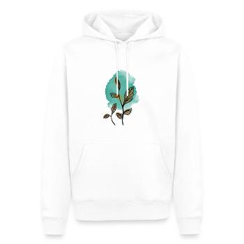Floral - Männer Premium Bio Hoodie - Weiß - Vorne - Nico (187cm)