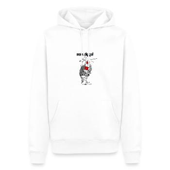 Moin Digga! - Männer Premium Bio Hoodie - Weiß - Vorne - Nico (187cm)