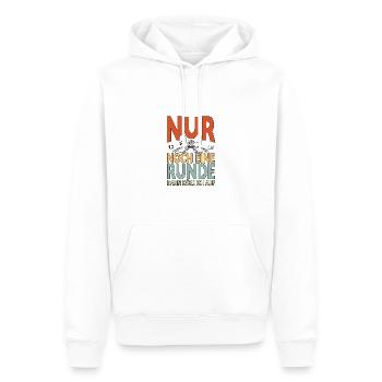 Nur Noch Eine Runde Dann Hör Ich Auf Dart Spruch - Männer Premium Bio Hoodie - Weiß - Vorne - Nico (187cm)