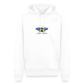 Slava Ukraini - Männer Premium Bio Hoodie - Weiß - Vorne - Nico (187cm)