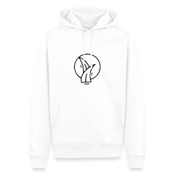 Plant drawing nature sketch black - Men’s Premium Organic Hoodie - white - Front - Nico (187cm)