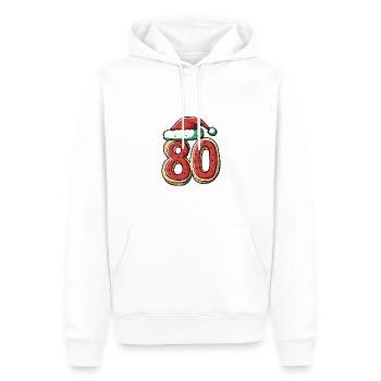 80 Zahl Weihnachten - Männer Premium Bio Hoodie - Weiß - Vorne - Nico (187cm)