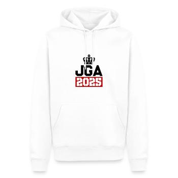 Jga 2025 Enterrement de vie de garçon - Sweat à capuche Premium bio Homme - blanc - Devant - Nico (187cm)