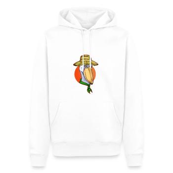 Bec-de-chaussure Ornithologue Forêt I Cadeau - Sweat à capuche Premium bio Homme - blanc - Devant - Nico (187cm)