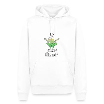 Kizomba est énergie - Sweat à capuche Premium bio Homme - blanc - Devant - Nico (187cm)