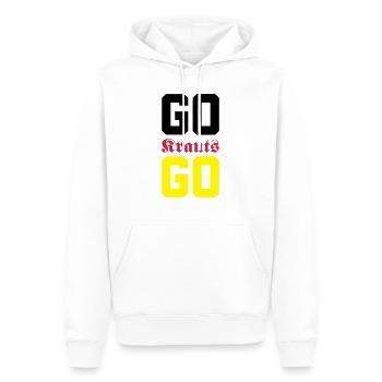 Go, Krauts, Go! - Männer Premium Bio Hoodie - Weiß - Vorne - Nico (187cm)