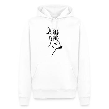 Rehbock - Männer Premium Bio Hoodie - Weiß - Vorne - Nico (187cm)