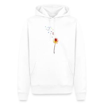 pissenlit - Sweat à capuche Premium bio Homme - blanc - Devant - Nico (187cm)