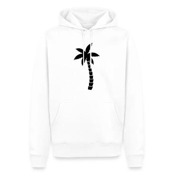 Palmier - Sweat à capuche Premium bio Homme - blanc - Devant - Nico (187cm)