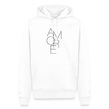 Amore Filigran - Männer Premium Bio Hoodie - Weiß - Vorne - Nico (187cm)