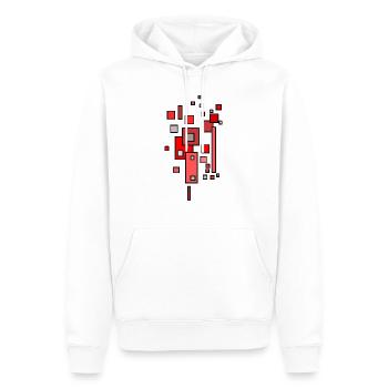Abstrait - Futurisme Couleurs Motif - Sweat à capuche Premium bio Homme - blanc - Devant - Nico (187cm)