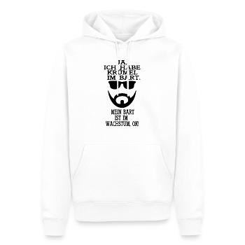 Krümel im Bart - Männer Premium Bio Hoodie - Weiß - Vorne - Nico (187cm)