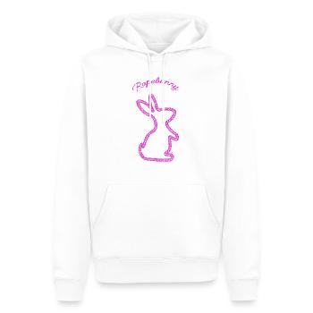 Ropebunny pink - Männer Premium Bio Hoodie - Weiß - Vorne - Nico (187cm)